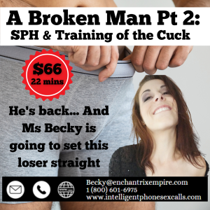 Ms Becky Intelligent Phone Sex Calls 1 800 601 6975 Erotic Audio A Broken Man Pt 2 Album Cover